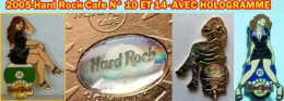 2  Hard Rock Cafe POOL BALL Series #10 ET 14  Girl Pin EDITION LIMITEE A 300 EXEMPLAIRES - Billares