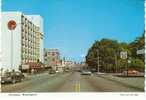 Olympia WA Chrome Street Scene, Standard Gas Station, 1970s Vintage Autos On Postcard - Andere & Zonder Classificatie