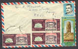 Egypt Airmail Par Avion Mult. Franked On Reverse Side Cairo Cover 1971 To Denmark Nasser Opera House Mosque - Aéreo