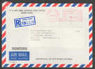 Hong Kong General Post Office Registered Airmail Par Avion Meter Stamp Cover 1988 To Denmark - Briefe U. Dokumente