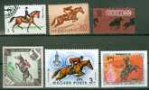 HIPPISME: Lot N°03 De 6 Timbres, URSS - Bulgarie - Mexique - Monaco - Hongrie - Mongolie - Hippisme