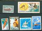 CANOE: Lot N°01 De 6 Timbres, Sénégal - Fujeira - USA - Ajman - Hongrie - Roumanie - Kanu