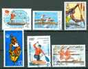 CANOE: Lot N°04 De 6 Timbres, Bulgarie - USA - URSS - Roumanie - Cambodge - Laos - Canoe