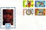 UNICEF Kindertag 1979 Uganda 203/6 Plus Block 16 Auf 2FDC 14€ Schule/Erziehung Kinder-Gesundheit Bloc Sheet Bf Childrens - Verhalen, Fabels En Legenden