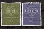 WEST GERMANY, 1959, EUROPA STAMPS COMPLETE SET - 1959