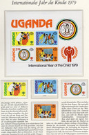 UNO-Jahr Des Kindes 1979 Uganda 203/6+Block 16 ** 7€ Kinder-Erziehung Ausbildung Betreuung UNICEF Set Of Childrens - Oeganda (1962-...)