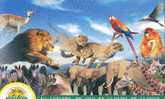 Parrot Elephant Bird Lion Monkey  Deer ,   Prepaid Card , Postal Stationery - Perroquets & Tropicaux