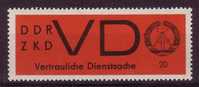DDR Dienstmarke D Vertrauliche Sache Minr.3 Postfrisch - Other & Unclassified