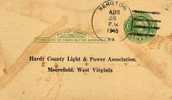 1195. Tarjeta Privada Bergton Va 1945 A Moorefield WV - Storia Postale