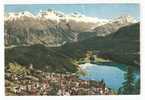 St. Moritz Mit Languardkette 1964 Obliterée FERIENZEIT.Plätze Im Postauto Bitte Zum Voraus Bestellen .Suisse - St. Moritz
