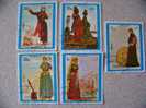 TIMBRES FUJEIRA COSTUMES ORIENTAUX OBLITERES - Fujeira