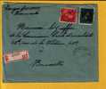 690+694 Op Aangetekende Brief Met Cirkelstempel CHIMAY (VK) - 1936-1957 Col Ouvert