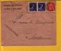 680A+693 Op EXPRES Brief Met Cirkelstempel BRUSSEL 10F  (VK) - 1936-1957 Collar Abierto