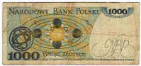 Pologne Billet 1000 Zlotych 1982 Tb - Polonia