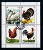 SHARJAH - 1972 FARM BIRDS SET(4V) IN SHEETLET FINE USED - Schardscha