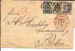 Rl165/- RUSSLAND - St. Petersburg Bahnhof 1869, 3-Farben, Mi. 18,19,21 Nach Berlin - Cartas & Documentos