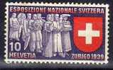 Suiza, Yvert Num 320.  Zurich 1939 - Nuovi