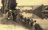 CPA. REPRO. MORET SUR MOING. CONCOURS DE PECHE DU 21 JUILLET 1912. VERS LE VIADUC. . - Fishing