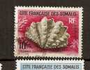 Timbre Oblitéré Des Côtes  Françaises Des Somalies,coquillages De La Mer Rouge, Tridacna Squamosa - Andere & Zonder Classificatie