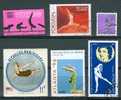 GYMNASTIQUE: Lot N°2 De 6 Timbres Différents Mexique - Portugal - Dominique - Benin - Bulgarie - Gymnastique