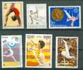 GYMNASTIQUE: Lot N°4 De 6 Timbres Différents Cuba - USA - Yougoslavie - Bulgarie - Ajman - Roumanie - Gymnastique