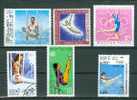 GYMNASTIQUE: Lot N°8 De 6 Timbres Différents Hongrie - Monaco - Bulgarie - Fujeira - Laos - Cambodge - Gymnastique