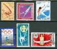 GYMNASTIQUE: Lot N°12 De 6 Timbres Différents URSS CCCP - Monaco - Mongolie - Pologne - Bulgarie - Cambodge - Gymnastique