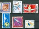 GYMNASTIQUE: Lot N°15 De 6 Timbres Différents URSS CCCP - Monaco - Mongolie - Pologne - Bulgarie - Cambodge - Gymnastique