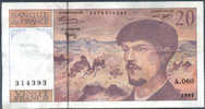 Billet 20F Debussy Série A 060 Sup+ - 20 F 1980-1997 ''Debussy''