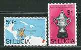 St. Lucia    World Cricket Cup   Set  SC#  403-04 Mint - St.Lucie (1979-...)