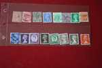 ROYAUME-UNI  -  GREAT- BRITAIN - -perforès-PERFORES - PERFINS-PERFURADO-PERFORATIS -16 TIMBRES - Perforadas