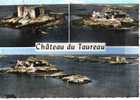 CPSM.  EN AVION AU DESSUS..CARANTEC. CHATEAU DU TAUREAU. L'ILE LOUET ET ECOLE DE VOILE. DATEE 1967. DENTELLEE. - Carantec