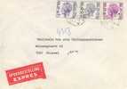 Affranchissement Multiple - BELGIQUE - LETTRE EXPRESS - 1975 - Storia Postale