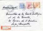 Forest-Brux.199 - Affranchissement Multiple - BELGIQUE - LETTRE RECOMMANDEE - 1975 - Lettres & Documents