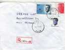 Niel 184 - Affranchissement Multiple - BELGIQUE - LETTRE RECOMMANDEE - 1992 - Covers & Documents