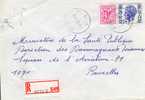 Mons 549 - Affranchissement Multiple - BELGIQUE - LETTRE RECOMMANDEE - 1974 - Briefe U. Dokumente