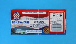 HAJDUK V FC DINAMO BUCHAREST - 2010. UEFA EUROPA LEAGUE Qual. Football Match Ticket Billet Soccer Foot Bucuresti Romania - Tickets & Toegangskaarten