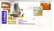 GOOD AUSTRALIA Postal Cover With Original Stamp To GB - With Norfolk Stamps-nice Stamped: Birds; Whale - Storia Postale