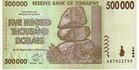 ZIMBABWE   500 000 Dollars  Emission De 2008     ***** BILLET  NEUF ***** - Zimbabwe