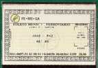 TRAIN - MONTHLY ARGENTINA SEASON TICKET - BOLETO MENSUAL FERROVIARIO - FE-ME-SA - World