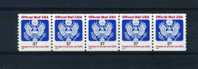 - OFFICIAL STAMPS 2002 . BANDE DE 5 NEUFS SANS CHARNIERE - Officials