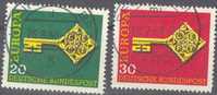 FRG/RDA/BRD 1968 Europa  Mi 559-60 / Sc 983-4 / YT 423-4 Gestempelt / Oblitéré / Used - 1968