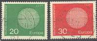 FRG/RDA/BRD 1970 Europa  Mi 620-21 / Sc 1018-9 / YT 483-4 Gestempelt / Oblitéré / Used - 1970