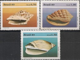 BRAZIL - COMPLETE SET SEA SHELLS 1989 - MNH - Coneshells