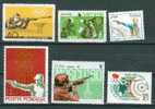 TIR : Lot N°05 De 6 Timbres Différents   Pologne - Roumanie - Corée - Viet Nam - Cuba - URSS - Shooting (Weapons)