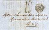 Carta Londres (Gran Bretaña)  A Paris 1849 - ...-1840 Voorlopers