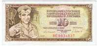 10 Dinars " Yougoslavie "      Usagé - Yugoslavia