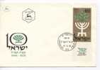 Israel FDC Jerusalem 21-4-1958 With Tab And Cachet - FDC