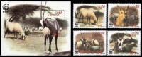 (007 + 23) Jordan / Jordanien  WWF Animals / Tiere / Dieren / Oryx / Antilope ** / Mnh Michel 1858/61 + BL 109 - Jordan