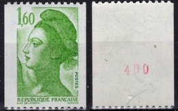 FRANCE 2222a ** MNH Liberté De DELACROIX Avec N° Numéro Rouge Au Dos (CV 2 €) - Rollen